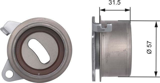 Натяжной ролик (натяжитель) ремня ГРМ Gates PowerGrip®. Артикул T41244