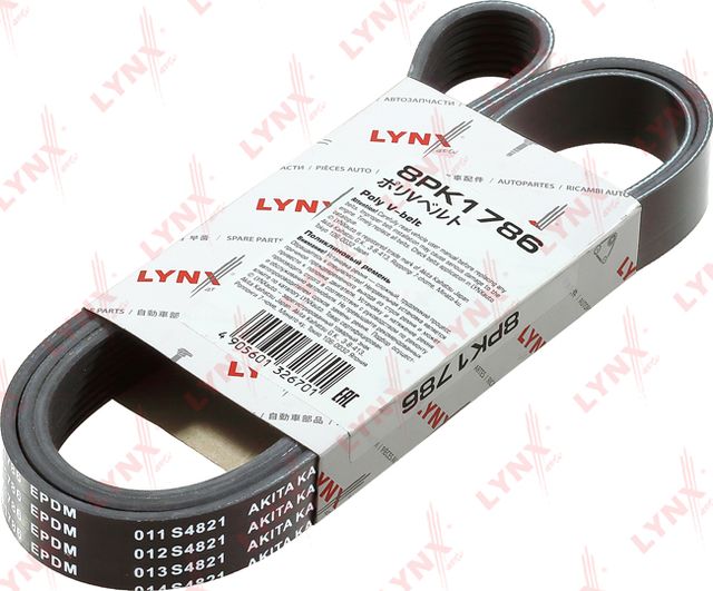 Приводной ремень поликлиновой LYNXauto для BMW X3 II (F25) 2011-2012. Артикул 8PK1786