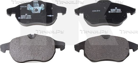 Тормозные колодки NK передние для Cadillac BLS 2006-2010. Артикул 223628