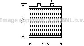 Радиатор отопителя (печки) AVA. Артикул MS6472