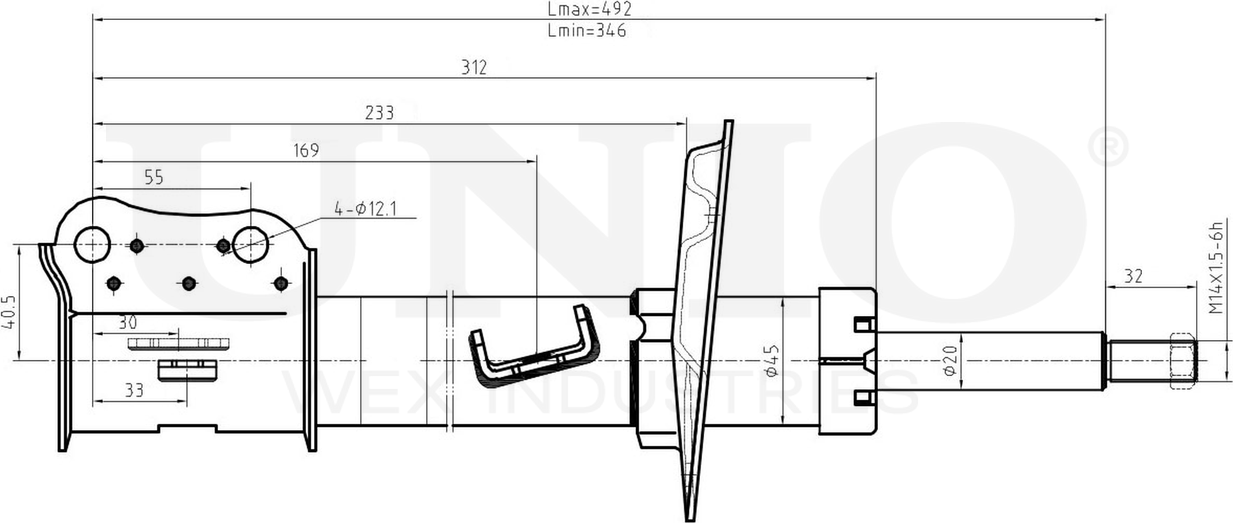 Амортизатор подвески (Unio). Артикул SAB-10262