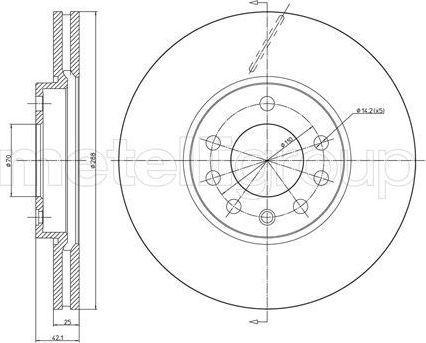 Тормозной диск Trusting передний для Saab 9-5 I 1997-2009. Артикул DF719