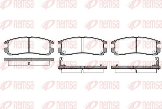 Тормозные колодки Remsa задние для Mitsubishi Pajero Pinin 1999-2007. Артикул 0291.02