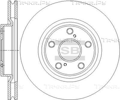 Тормозной диск Sangsin Hi-Q передний для Toyota Avalon III 2005-2012. Артикул SD4644