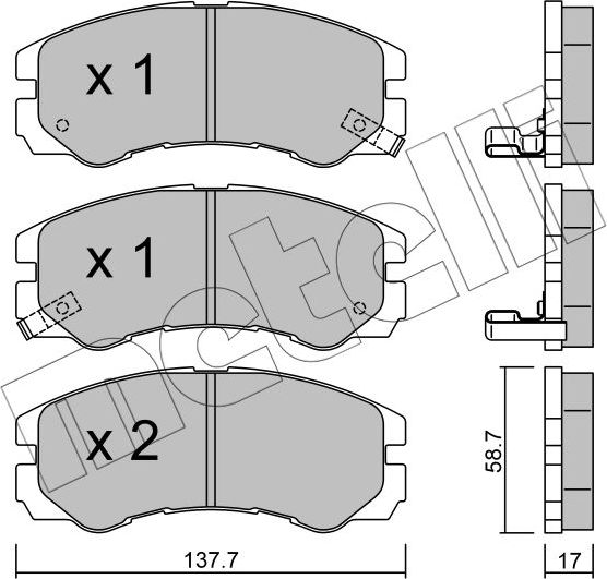 Тормозные колодки Metelli. Артикул 22-0357-0