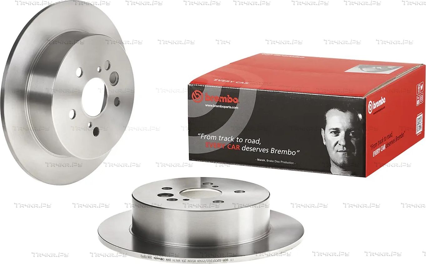 Тормозной диск Brembo PRIME LINE задний для Toyota RAV4 II (XA20) 2000-2005. Артикул 08.A333.10