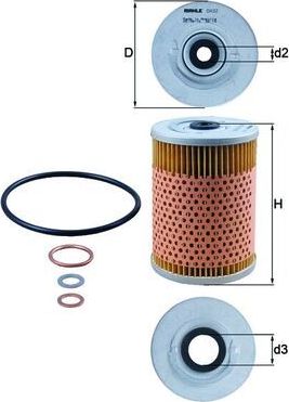 Масляный фильтр Mahle-Knecht. Артикул OX 32D