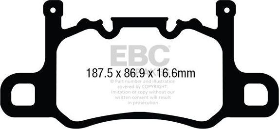 Тормозные колодки EBC Brakes. Артикул DP82207RP1