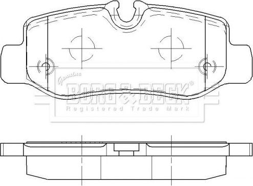 Тормозные колодки Borg & Beck. Артикул BBP2508