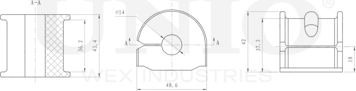 Втулка стабилизатора (Unio). Артикул RMP-10089