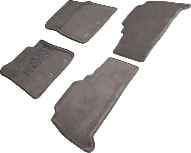 Коврики Seintex 3D ворсовые для салона Toyota Land Cruiser 200 2012-2021 СЕРЫЕ. Артикул 85521