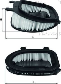 Воздушный фильтр Mahle-Knecht для BMW X5 III (F15) 2013-2015. Артикул LX 3541