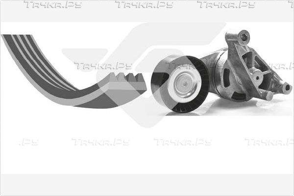 Приводной ремень поликлиновой с роликами (комплект) Hutchinson для SEAT Leon II 2005-2012. Артикул KHV 172