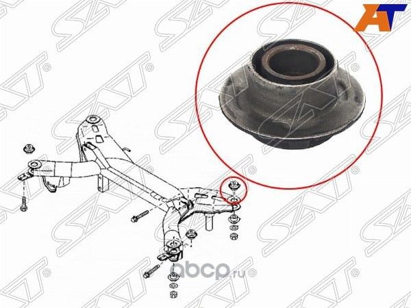 САЙЛЕНТБЛОК ЗАДНЕЙ БАЛКИ MAZDA 6 02-08ATENZA 02- (SAT). Артикул STGJ6A2889XA