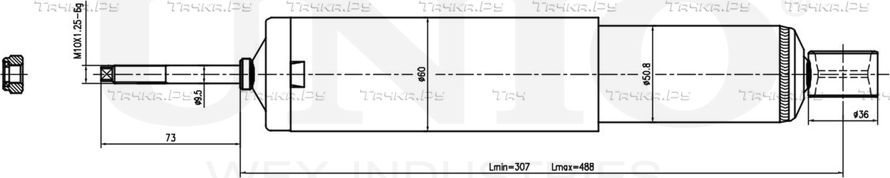 Амортизатор подвески (Unio). Артикул SAB-10517