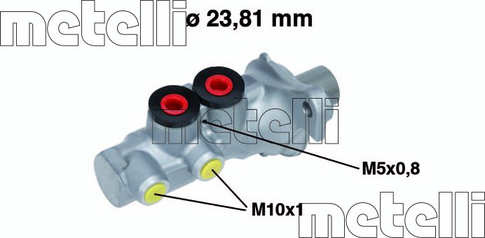 Тормозной цилиндр главный Metelli (алюминий). Артикул 05-0694