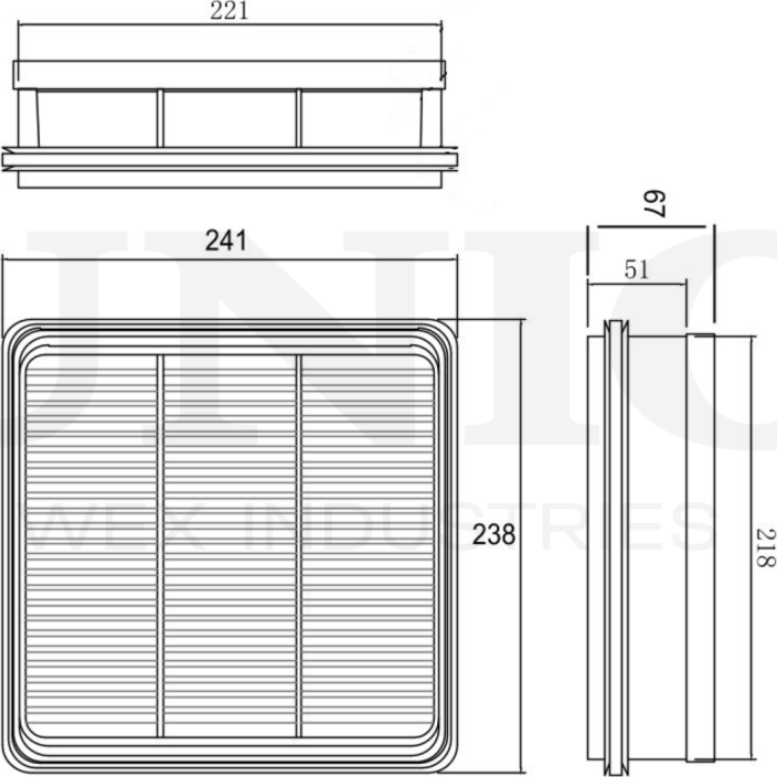 Фильтр воздушный (Unio). Артикул FLT-10155