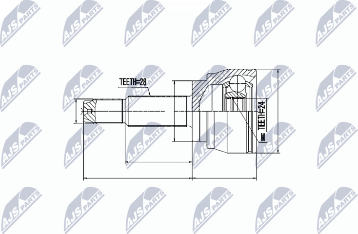 Шрус наружный (граната) NTY. Артикул NPZ-DW-025