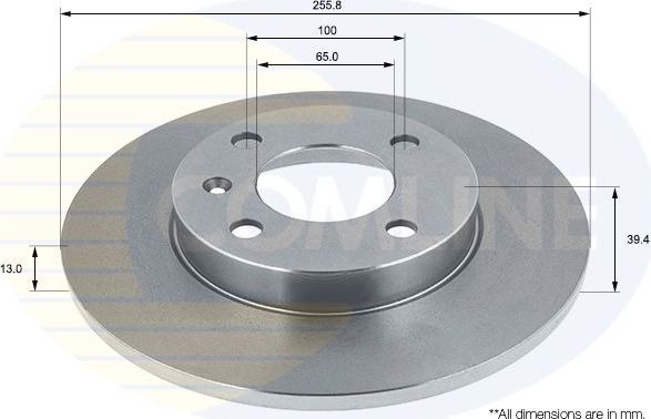 Тормозной диск Comline передний для Chery Amulet (A15) I 2003-2014. Артикул ADC1403