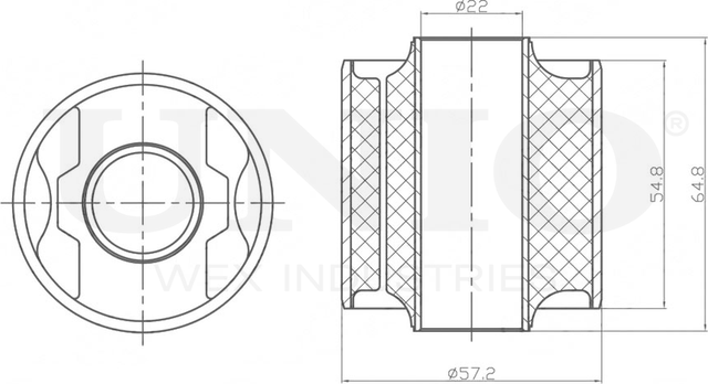 Сайлентблок рычага подвески (Unio). Артикул RMP-20343