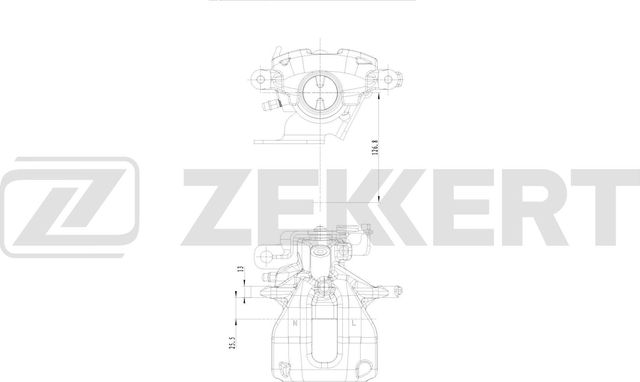 Тормозной суппорт Zekkert (Чугун). Артикул BS-8354