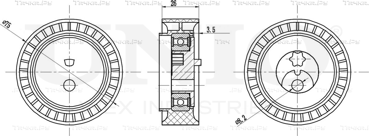Натяжитель/демпфер ремня (Unio). Артикул TNS-10193