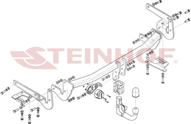 Фаркоп Steinhof для Lexus NX 2014-2021. Быстросъемный крюк. Артикул L-174