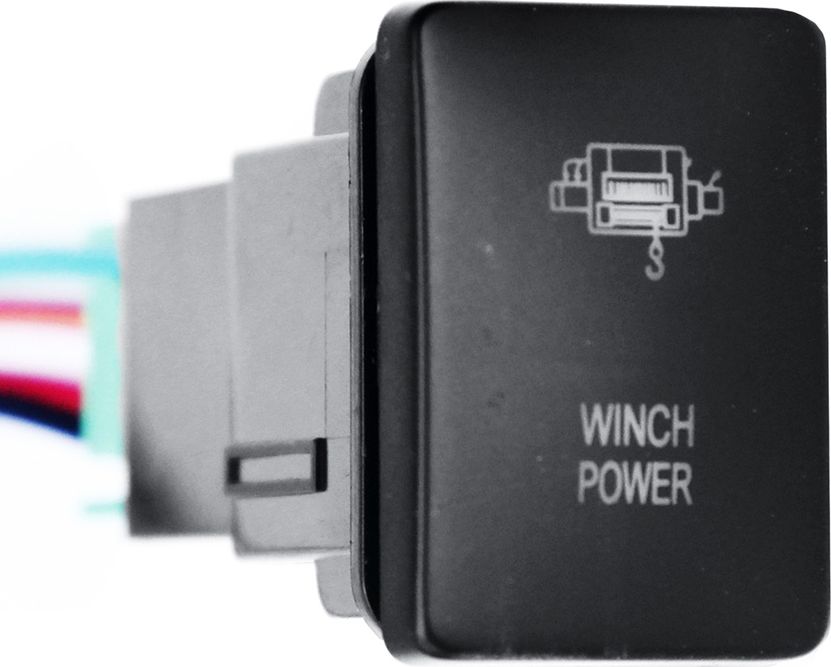 Кнопка РИФ включения/выключения WINCH POWER 32x22 с белой подсветкой для Toyota Highlander II 2007-2013. Артикул RIF22-1-1104504