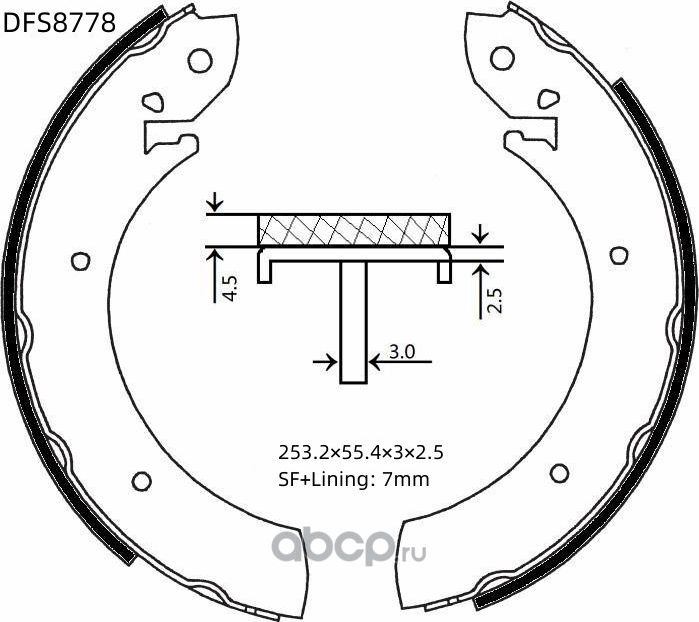 Колодки тормозные барабанные Double Force. Артикул DFS8778
