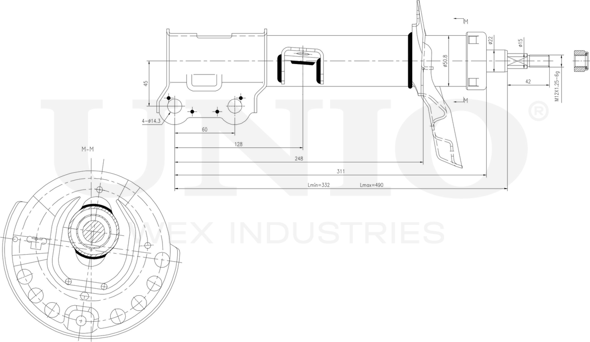 Амортизатор подвески (Unio). Артикул SAB-10359