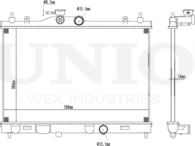 Радиатор двигателя (Unio). Артикул RAD-10057