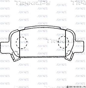 Тормозные колодки Advics. Артикул SN866