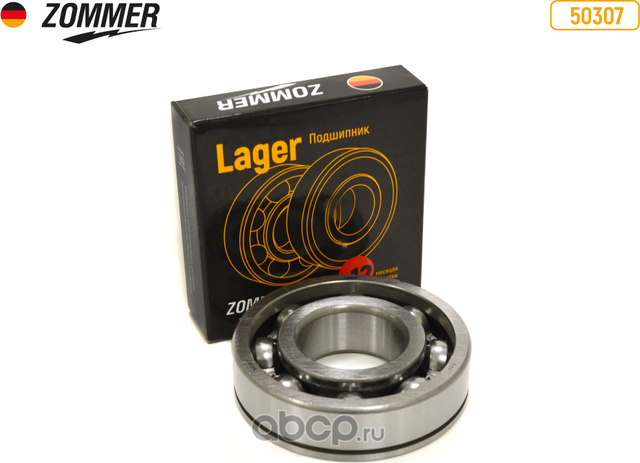 Подшипник (50307) (6307) вала первичного КПП-5 Г-3302 Бизнес дв.4216 Евро-4, ПАЗ (Zommer). Артикул Z50307