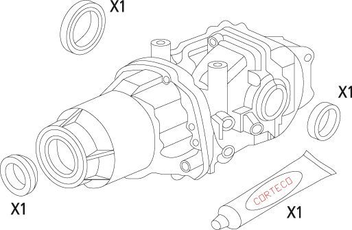 Комплект прокладок, дифференциал Corteco. Артикул 19536172