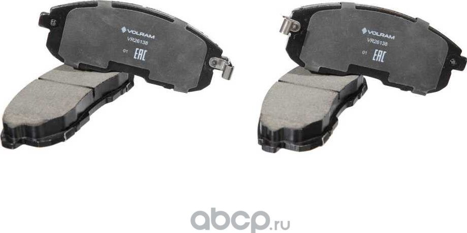 КОЛОДКИ ПЕРЕДНИЕ ДЛЯ А/М NISSAN TEANA (03-), TIIDA (04-13) ДИСКОВЫЙ ТОРМОЗ К-Т (Volram). Артикул VR26138