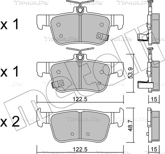 Тормозные колодки Metelli. Артикул 22-1131-0