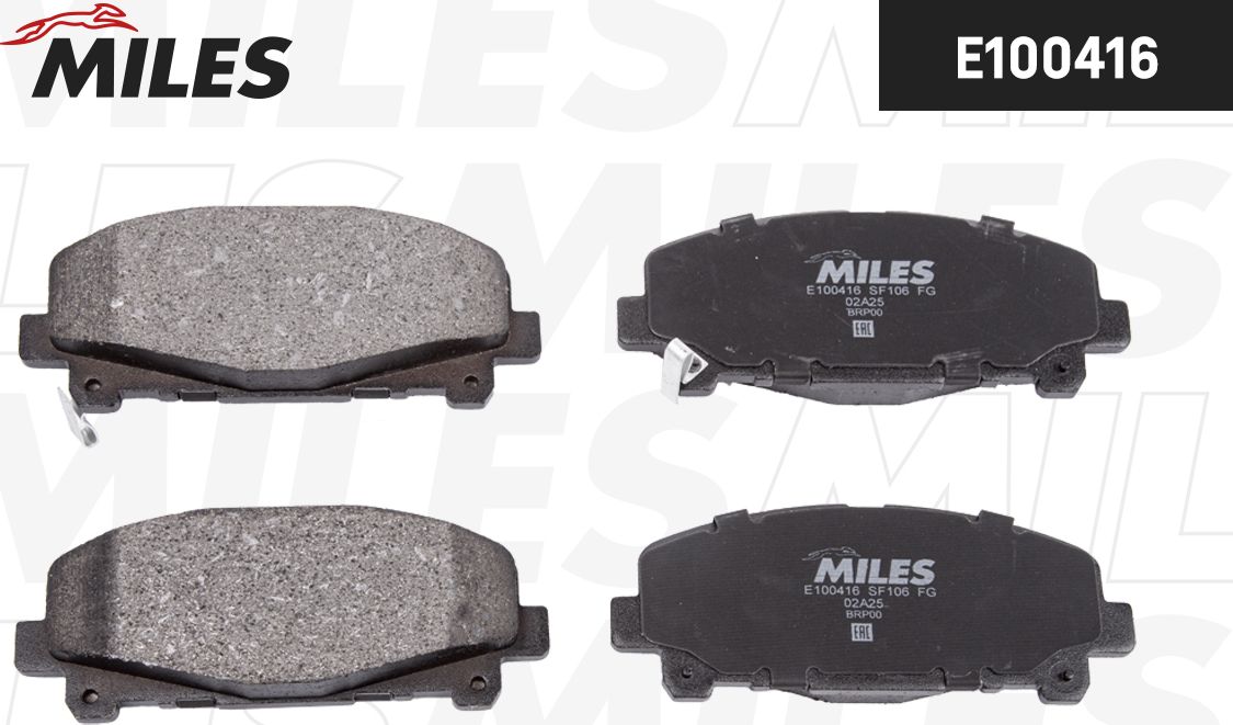 Тормозные колодки Miles (Semi-Metallic). Артикул E100416