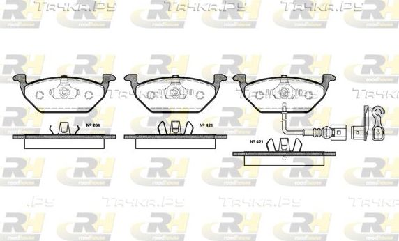 Тормозные колодки RoadHouse передние для SEAT Leon II 2005-2013. Артикул 2633.21