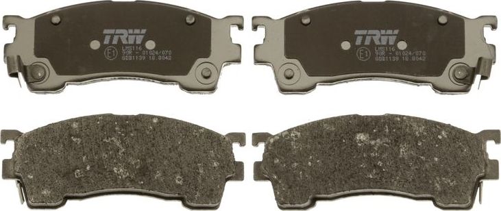 Тормозные колодки TRW COTEC передние для Mazda Premacy I (CP) 1999-2005. Артикул GDB1139