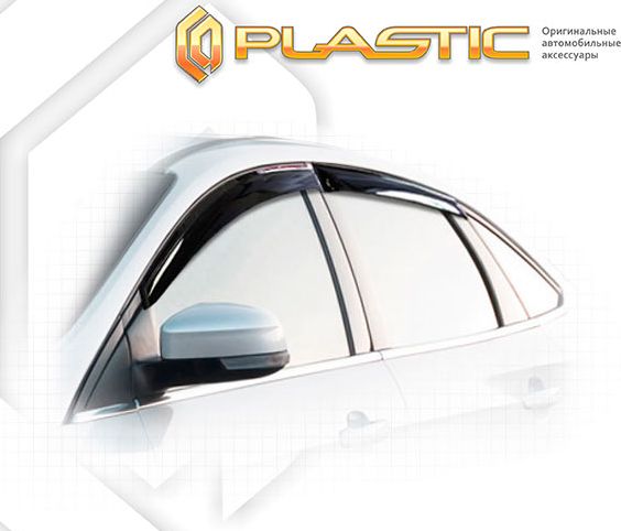 Дефлектор СА Пластик для окон (Classic полупрозрачный) Ford Focus III седан 2011-2026. Артикул 2010030306285