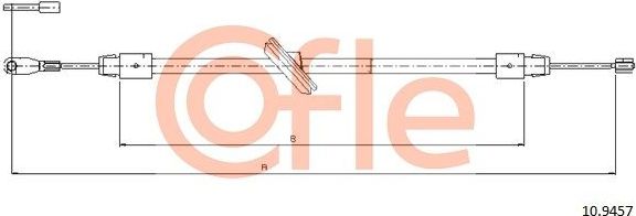 Трос ручника (тросик ручного тормоза) Cofle передний для Mercedes-Benz S-Класс IV (W220) 1998-2005. Артикул 92.10.9457
