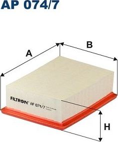 Воздушный фильтр Filtron. Артикул AP 074/7