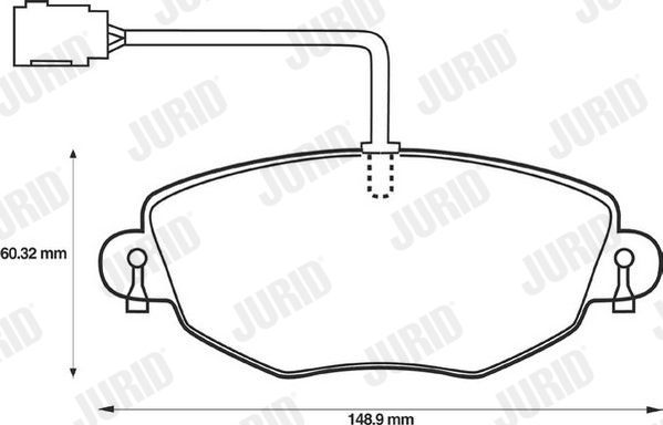 Тормозные колодки Jurid передние для Jaguar X-Type I 2001-2009. Артикул 573020J
