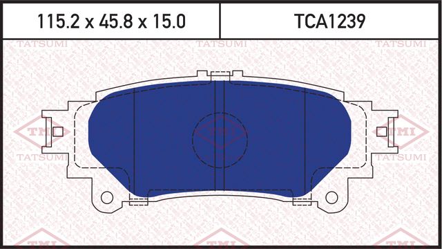 Колодки тормозные LEXUS GS/IS/RX 08- задн. (Tatsumi). Артикул TCA1239