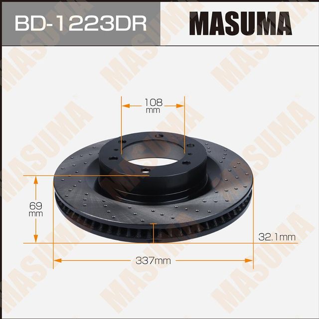 Тормозной диск Masuma. Артикул BD-1223DR