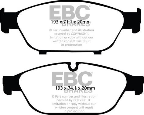 Тормозные колодки EBC Brakes. Артикул DP42086R