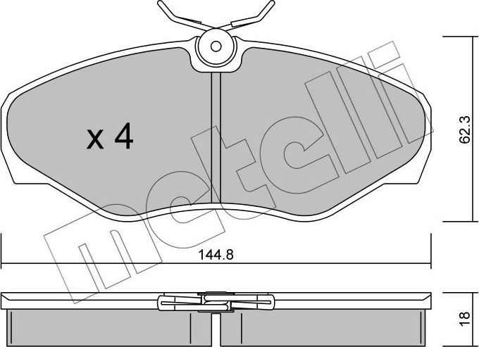 Тормозные колодки Metelli. Артикул 22-0338-2