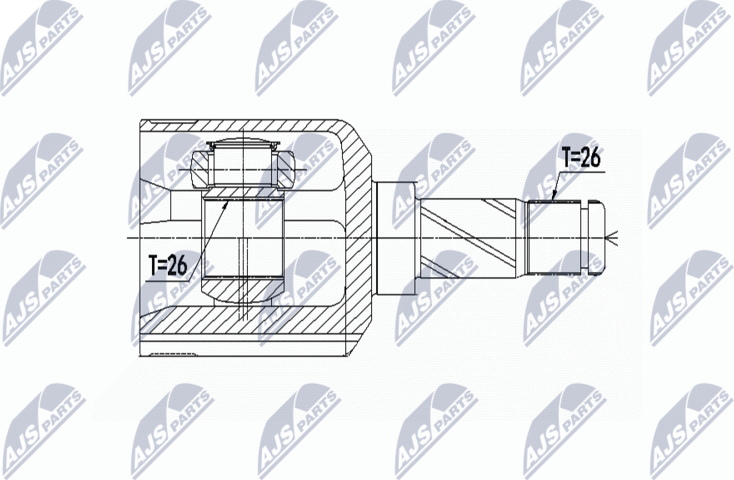 Шрус внутренний (граната) NTY. Артикул NPW-VV-069