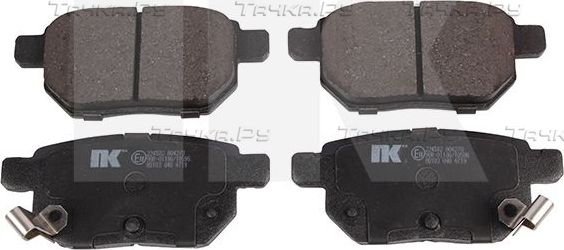 Тормозные колодки NK задние для Toyota Corolla E170, E180 2013-2016. Артикул 224582