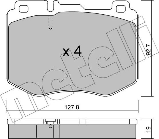 Тормозные колодки Metelli. Артикул 22-1019-0